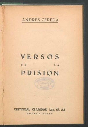 Versos de la prisión