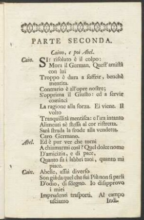 Parte Seconda.