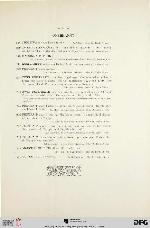 Unbekannt (Nr. 238-250)