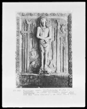 Ablaßtafel mit "Ecce Homo" und den "Arma Christi"
