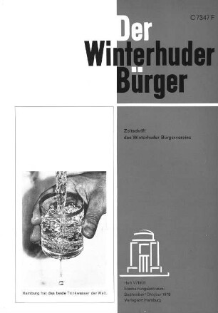 Heft V / 1976 : Zeitschrift des Winterhuder Bürgervereins Heft V/1976 Erscheinungszeitraum: September/Oktober 1976
