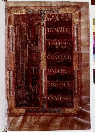 Godescalc Evangeliar — Initialseite zur Weihnachtsvigil, Folio 4 recto