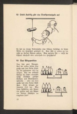 12 Onkel Knifflig gibt eine Denksportaufgabe auf