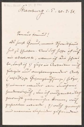 Brief an Heinrich von Herzogenberg :