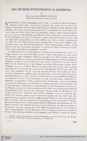 Die Remeis-Sternwarte in Bamberg