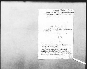 Flüchtige Bleistiftskizze eines Jochs, mit Notizen zum Arbeitsaufwand (Folio), auf der Rückseite flüchtige Konstruktionsskizze (Tinte)