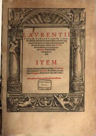 Elegantiarum libri sex