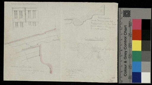 Teilgrundriss und Gesims von Or San Michele in Florenz