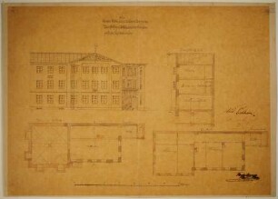 Entwurfszeichnung für ein Gartenhaus
