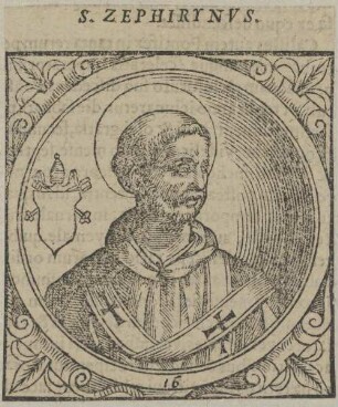 Bildnis von Papst Zephyrinus