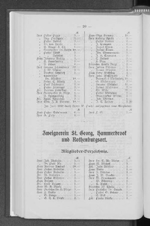 Zweigverein St. Georg, Hammerbrook und Rothenburgsort.