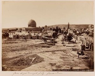 Jérusalem. Vue générale de l'emplacement du temple de Salomon (Palestine)