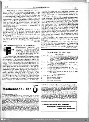 Steuertermine für März 1937