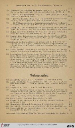 Autographe (Nr. 804 - 992)