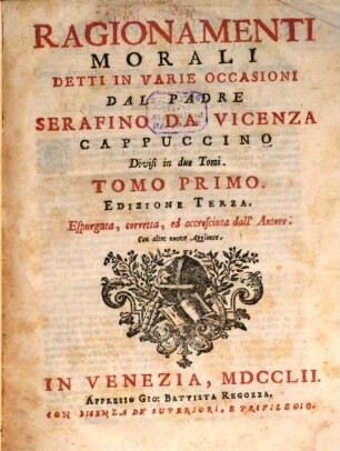 Ragionamenti Morali : Detti In Varie Occasioni, 1