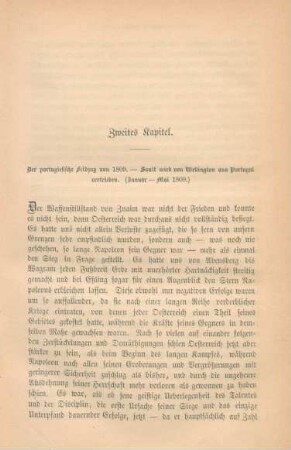 Zweites Kapitel. Der portugiesische Feldzug von 1809 ...
