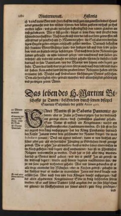 Das leben des H. Martini Bischoffs zu Turon ...