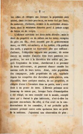 Sur l'emancipation des paysans dans les provinces de la Baltiquea : 1820 - 1822. Notice publ. en 1821 par un anonyme ...