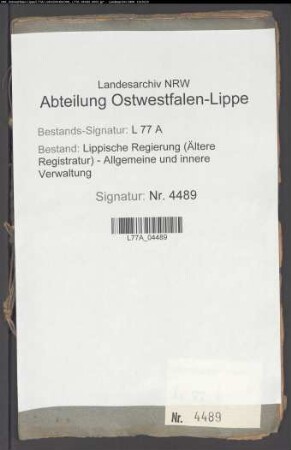 Beeinträchtigung der Gerechtsame der Wrasenmeisterei Schwalenberg