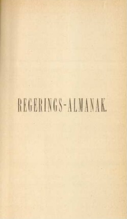 Regerings-Almanak