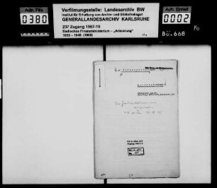 Hirschfelder, Clara und Bankdirektor Otto Gugenheim, Karlsruhe Grundstück in Karlsruhe