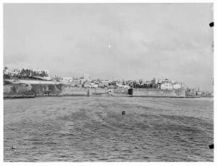 San Juan, Puerto Rico. Festungswälle. Blick vom Wasser