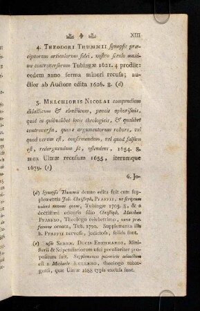 XIII-XVI, 4. Theodori Thummii synopsis praecipuorum ...