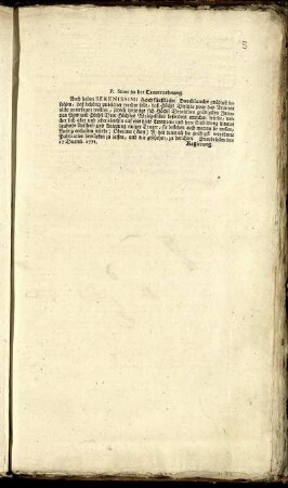 P. Stum zu der Trauerordnung : Zweybrücken den 17 Decemb. 1771