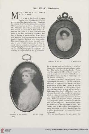39.1909/10 = Nr. 156: Miniatures by Mabel Welch