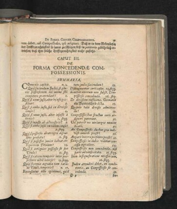 Caput III. De Forma Concedendae Compossessionis.