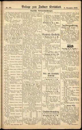 Zweite Ausgabe vom Samstag, den 08. Dezember 1877.