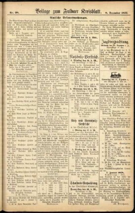 Zweite Ausgabe vom Samstag, den 08. Dezember 1877.