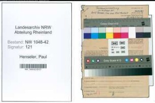 Entnazifizierung Paul Henseler , geb. 01.03.1891 (Angestellter)