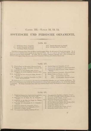 Capitel III. Assyrische und persische Ornamente.