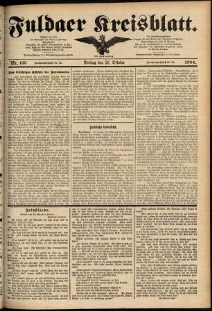 Ausgabe vom Freitag, den 21. Oktober 1904.