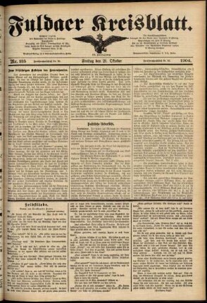 Ausgabe vom Freitag, den 21. Oktober 1904.