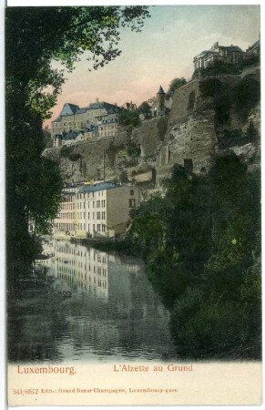 Luxemburg. L ' Alzette au Grund