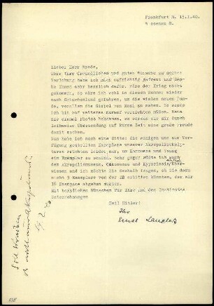 E. Langlotz an W. Wrede