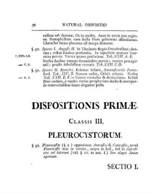 Dispositionis Primae. Classis II.