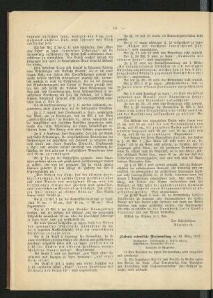 Siebente ordentliche Versammlung am 10. März 1877
