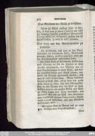 Das Gerinnen der Milch zu verhüten.