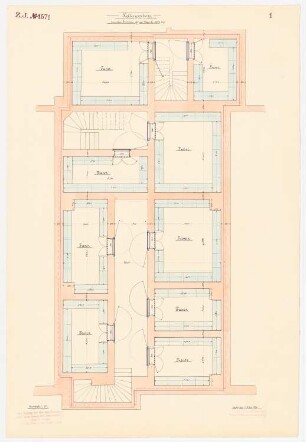 Nationalbank für Deutschland, Berlin: Grundriss Kellertresor 1:33,3