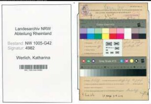 Entnazifizierung Katharina Werlich , geb. 01.08.1888 ()