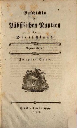 Geschichte der päbstlichen Nuntien in Deutschland, 2