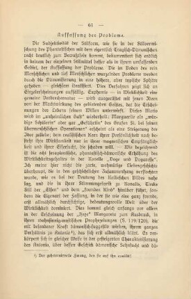 Auffassung der Probleme