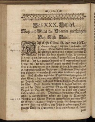 Das XXX. Capitel. Weiß und Mittel die Tugendt zuerlangen.