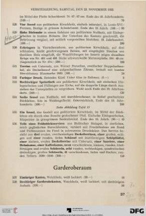Garderoberaum (Nr. 537-551)
