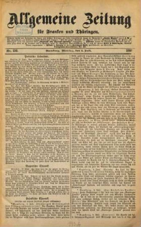 Allgemeine Zeitung für Franken und Thüringen. 1888,7/12