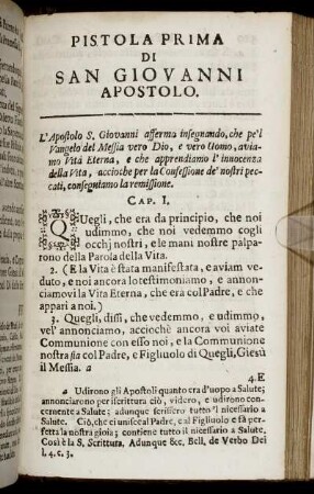 Pistola Prima Di San Giovanni Apostolo. - Pistola Di San Giuda Apostolo.