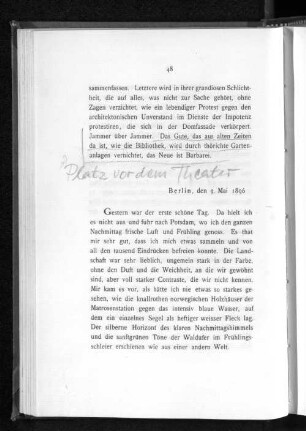Berlin, den 9. Mai 1896